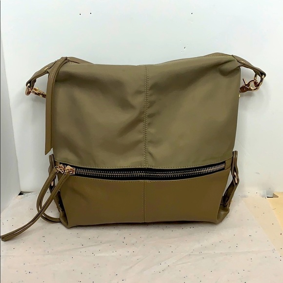 Clarks vegan leather hobo in taupe/ gold - Picture 1 of 10